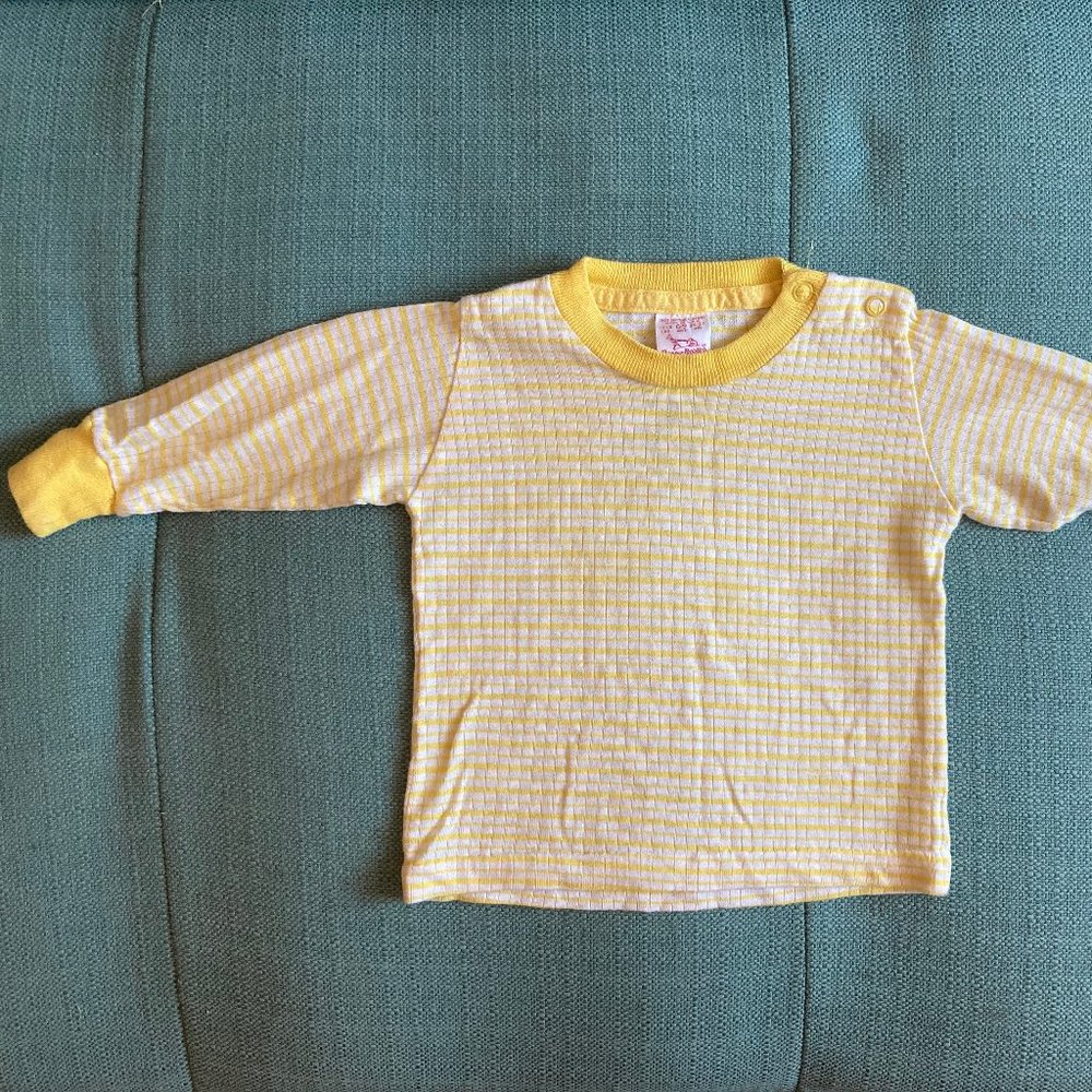 Vintage Yellow 80's Long Sleeve T-shirt for Baby